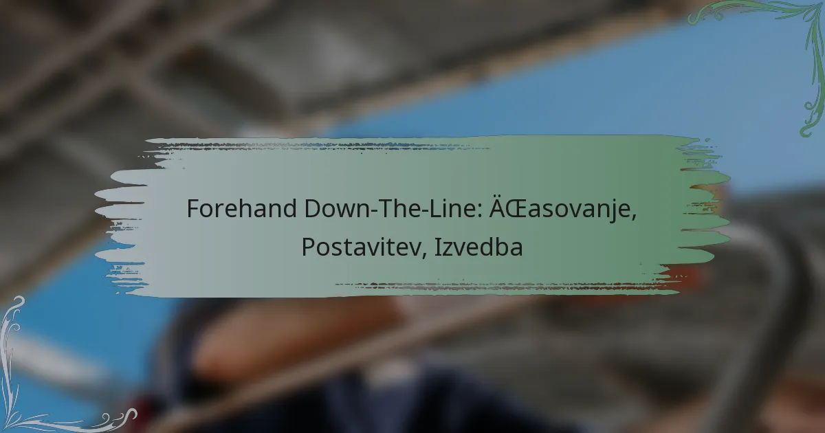 Forehand Down-The-Line: Časovanje, Postavitev, Izvedba
